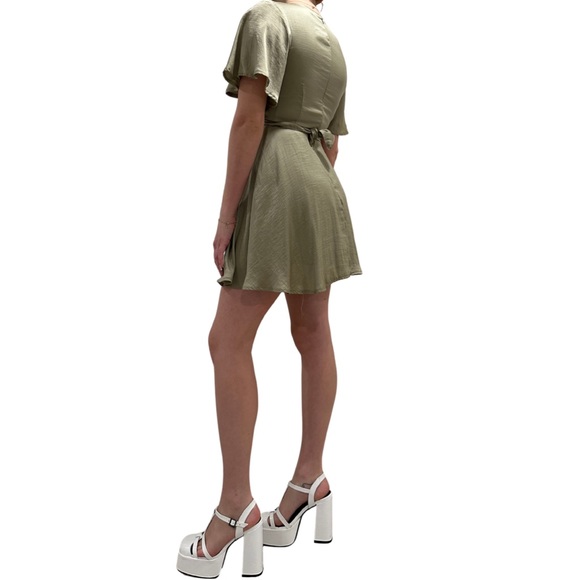 Flowy Event Dress- size AU 8 (US 4) - Olive - Picture 3 of 7
